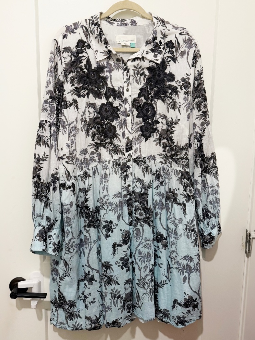 Anthropologie Dress Floral Ombre